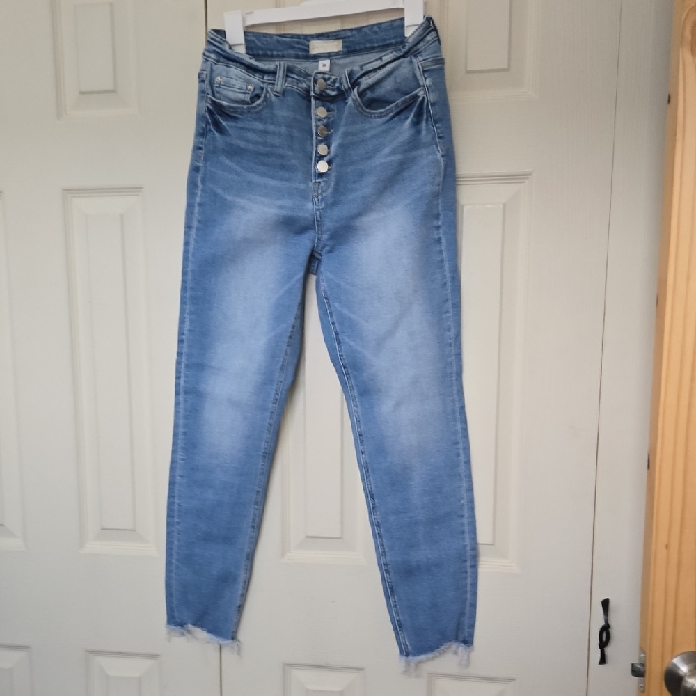 Light Blue High-Rise Button-Fly Women’s Jeans
